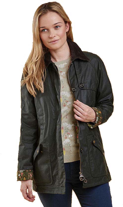 Ladies barbour sales bomber jacket